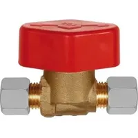 Riegler Schnellschluss-Absperrventil, Messing blank, 10 mm Rohranschluss, 1Stk