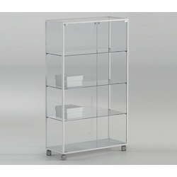 Alu Glasvitrine mit Rollen JT-A7114P