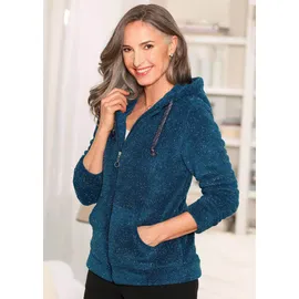 GOLDNER Flausch-Freizeitjacke in Blousonform Petrol 54