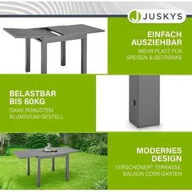 Juskys Laki Gartentisch 70 x 70 x 70 cm Anthrazit