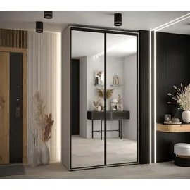 möbel kryspol Schwebetürenschrank Dakota 140 x 235,2 x 60 cm Schwarz