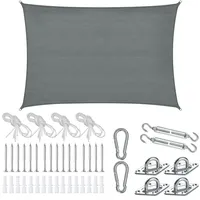 Tectake tectake® Sonnensegel, verschiedene Größen, HDPE mit 185 g/m2
