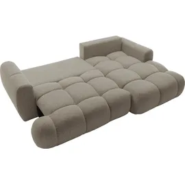 Mirjan24 Eckcouch mit Schlaffunktion 2-Sitzer Beige