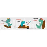 A.S. Création Cool Dino Bordüre 16 cm 155 m grau 403745