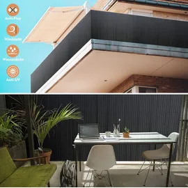Sekey Sichtschutzmatte PVC 120 x 500 cm Anthrazit