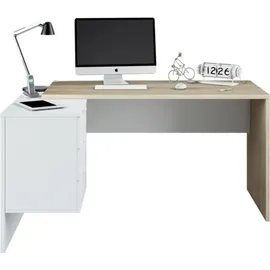 Habitdesign Schreibtisch – weiß 108x145x73h cm - Braun