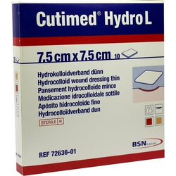 CUTIMED Hydro L Hydrok.Ver.7,5x7,5 cm dünn 10 St