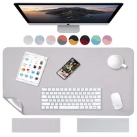 Weelth Schreibtischunterlage, Tischunterlage, Multifunktionales Office Mousepad, PU Leder doppelseitig Unterlage Schreibtisch für Bürooder Heimbereich