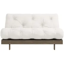 Karup DESIGN "Roots Schlafsofa, Daybett, Bettfunktion, FSC-Massivholz", beige (natural), B:140cm H:85cm, Bezug: 80% Baumwolle, 20% Polyester, Daybetten, Inkl. Futonmatratze. Mehrere Größen & Farben, Made in Europe