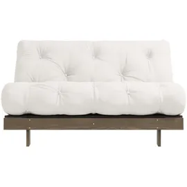 Karup DESIGN "Roots Schlafsofa, Daybett, Bettfunktion, FSC-Massivholz", beige (natural), B:140cm H:85cm, Bezug: 80% Baumwolle, 20% Polyester, Daybetten, Inkl. Futonmatratze. Mehrere Größen & Farben, Made in Europe