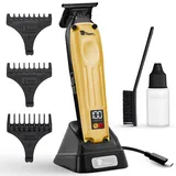 Fagaci Profi Zero Gap Haartrimmer Herren, 5-Fach längere Schärfe Konturen Haarschneidemaschine 0 mm, Haarschneider Herren Akku Mit Bürstenloser Motor, Detailer Haar Trimmer & Konturenschneider