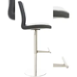 CLP 2er Set Barhocker Cadiz Kunstlederbezug edelstahl/schwarz