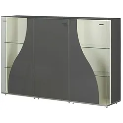 LEONARDO Highboard  Leo Curve 50 ¦ grau ¦ Maße (cm): B: 181 H: 120 T: 43