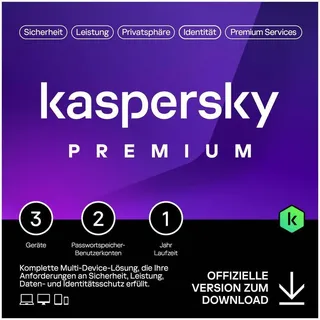 Kaspersky Lab Kaspersky Premium 2025 3 Geräte / 1 Jahr ESD