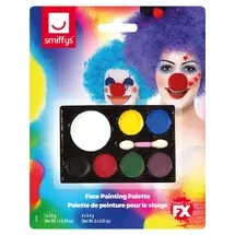 Smiffys Make-Up FX, 7 Colour Palette, Grease, with Facepaints & Applicator