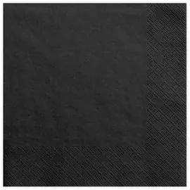 Partydeco Servietten, schwarz, 33x33cm, 20 Stck./Pckg. SP33-1-010