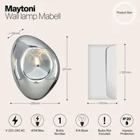 Maytoni Wandleuchte Mabell Chrom max. 40 Watt