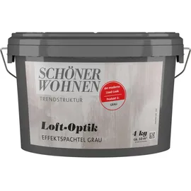 Schöner Wohnen Trendstruktur Effektspachtel Grau 4 kg