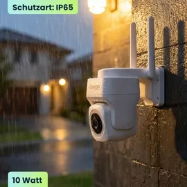 ideoon 2K WLAN Outdoor Überwachungskamera Schwarz