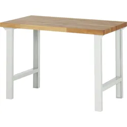 PROREGAL Werkbank Serie 7000 - Modell 7000 | HxBxT 84x125x70cm | Lichtgrau | Arbeitstisch Werktisch
