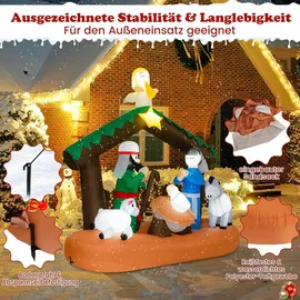 Costway Weihnachtskrippe Nachstellung der Geburt Jesu