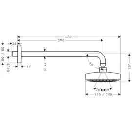 Hansgrohe Raindance Select E 300 2jet (27385000) inkl. Brausearm