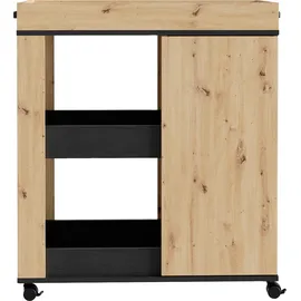 Forte Barschrank Homebar 77,4 x 88,5 x 42 cm Schwarz