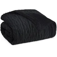 Blumtal Kuscheldecke, Schwarz, Textil, Rechteckig, 220x240 cm Oeko-TEX Standard