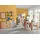 LIV'IN Highboard BAVENO 152 x 150 x 37 cm Hellgrau / Nox Eiche Dekor