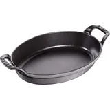 Staub Specialities Ofenform 24 cm, oval Graphit-Grau,