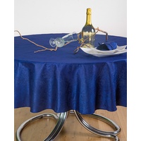 ESSE HOME – Tischdecke oval für 8 Personen – Jacquard Puro Baumwolle – Made in Italy – Iris 598 (Oval 170x220, Tischdecke Blau)