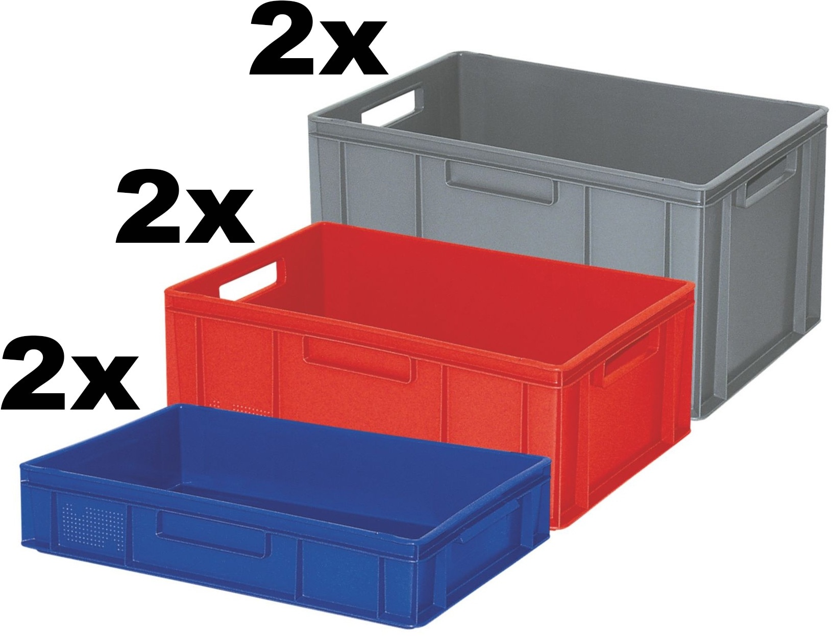BRB Euro-Stapelbehälter / -Stapelboxen 6 Stück