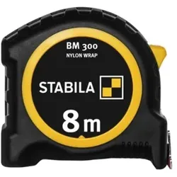 Taschenbandmaß BM 300, 8 m, doppelseitige 1000er-Skala, metrisch, SPIKES-Haken