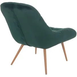 SalesFever Relaxsessel Toulon Samt 76 x 85,6 x 85,6 cm Grün