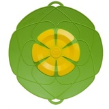 KOCHBLUME M Ø14-20cm | Silikon Überkochschutz | Spritzschutz | Universaldeckel | Premium-Silikon & BPA frei | Hitzbeständig | Spülmaschinenfest | Farbe: limette