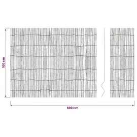 vidaXL Weidenzaun 100 x 100 cm Braun/Holz