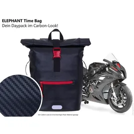 Elephant Gin Time Bag Rucksack Schwarz
