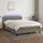 vidaXL Boxspringbett mit Matratze & LED Taupe 140x200 cm Stoff
