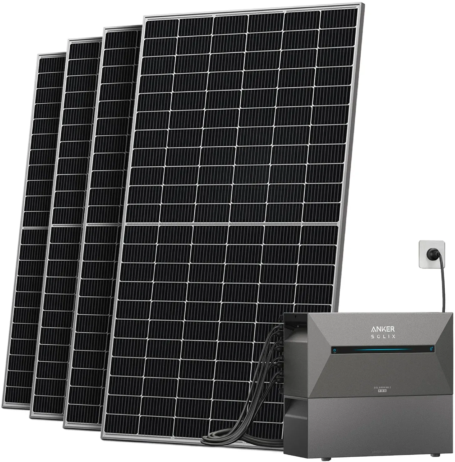 Solarway All In One Balkonkraftwerk 2000W Komplett mit 3,2 kWh Anker Solarbank 2 PRO Speicher, Plug&Play