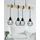 EGLO Townshend 4-flg. 70 cm rund schwarz-braun Holz und Stahl