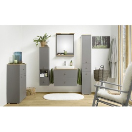 Xora Badezimmerspiegel, Grau, Glas, Holzwerkstoff, rechteckig, 60x76x13.4 cm, Badezimmer, Badezimmerspiegel, Badspiegel