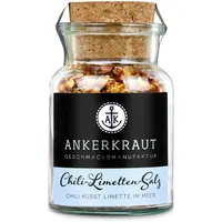 Ankerkraut Chili-Limetten-Salz, 70g im Korkenglas, Speise-Salz Mischung für Steak Fisch Salat Asia Gerichte, Allrounder mit Geschmack und Qualität