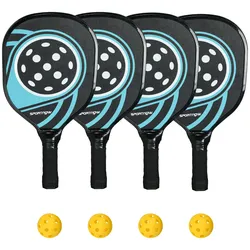 SPORTNOW Pickleball-Schläger-Set Pappelholz, Kunststoff