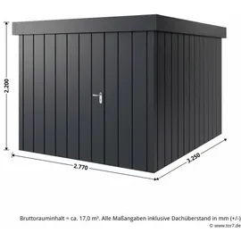 hörmann stauraumsysteme Juno Gerätehaus 2,62 x 3,10 m Anthrazitgrau