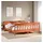 vidaXL Massivholzbett 200 x 200 cm Wachsbraun