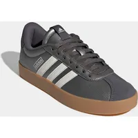 Sneaker ADIDAS SPORTSWEAR "VL COURT 3.0", Gr. 37, iron metallic, core weiß, grau five, Leder, Synthetik, Schuhe Sneaker, inspiriert vom Design des adidas samba