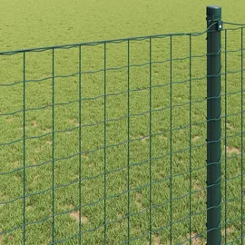 vidaXL Eurozaun Grün 0,4 x 10 m PVC-beschichtetes Eisen - Grün