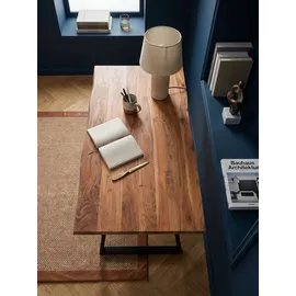 KADIMA DESIGN Computertisch 120 x 76 x 60 cm braun/schwarz