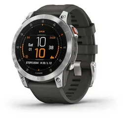 Epix Gen 2 Digital 47 mm Smartwatch Rund  (Silber)