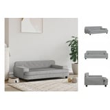 vidaXL Hundebett Hellgrau 90x53x30 cm Samt